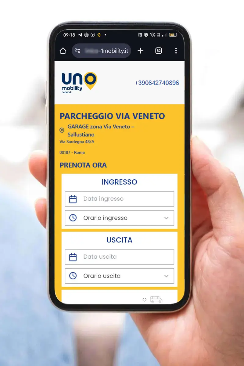 prenotazione parcheggio da smartphone